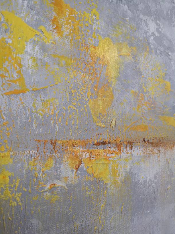 Painting Yellow Seascape Sky Abstract Canvas Wall Art P78AZ wall art